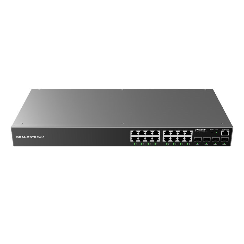 Grandstream GWN7802P Layer 2+ Managed Network Switch 16-Port PoE