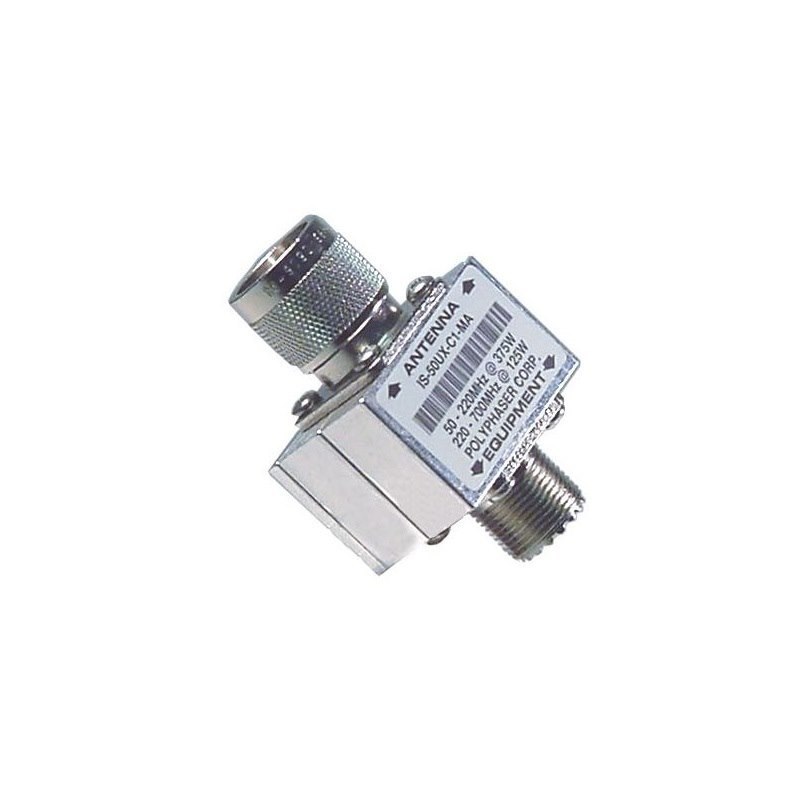 PolyPhaser Is-50Ux-C1-Ma UHF-Male To UHF-Female DC Blocked Protector