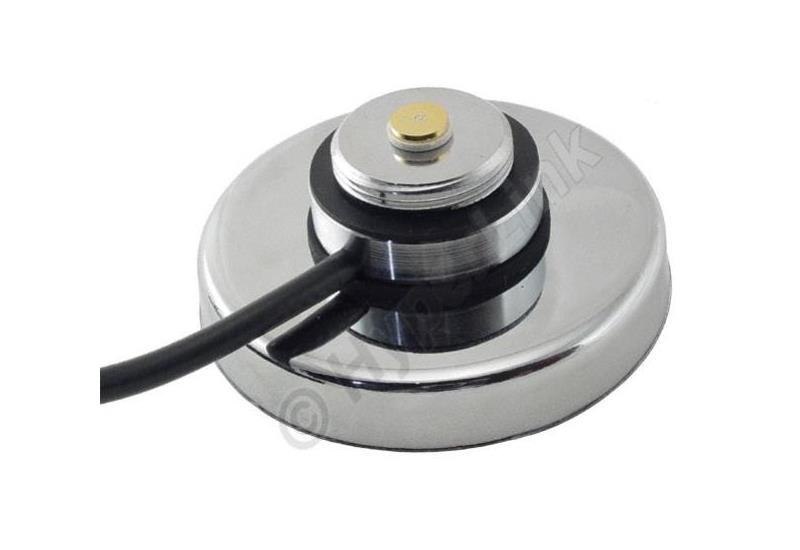 L-Com NMO-Series Chrome Mobile Magnetic Mount With 3M LLC195 And Sma Male Connector