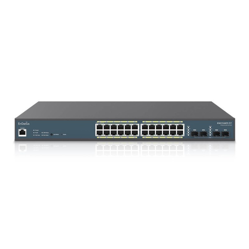 EnGenius Fit 410W Gigabit PoE+ 24 Port Switch With SFP