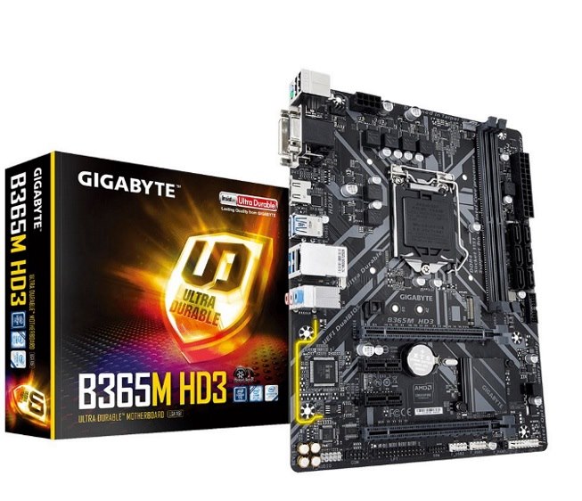 Gigabyte B365M HD3 MB, 1151, 2xDDR4, 6xSATA, 1xM.2, Usb3.1, Uatx, 3YR