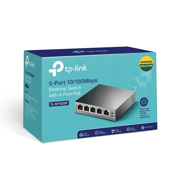 TP-Link TL-SF1005P 5-Port 10/100Mbps Desktop Switch With 4-Port PoE