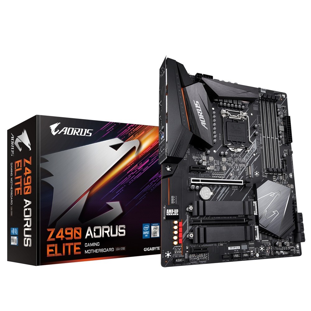 Gigabyte Z490 Aorus Elite MB, 1200, 4xDDR4, 6xSATA, 3xM.2, 2xUSB3.2 Gen2, Atx, 3YR