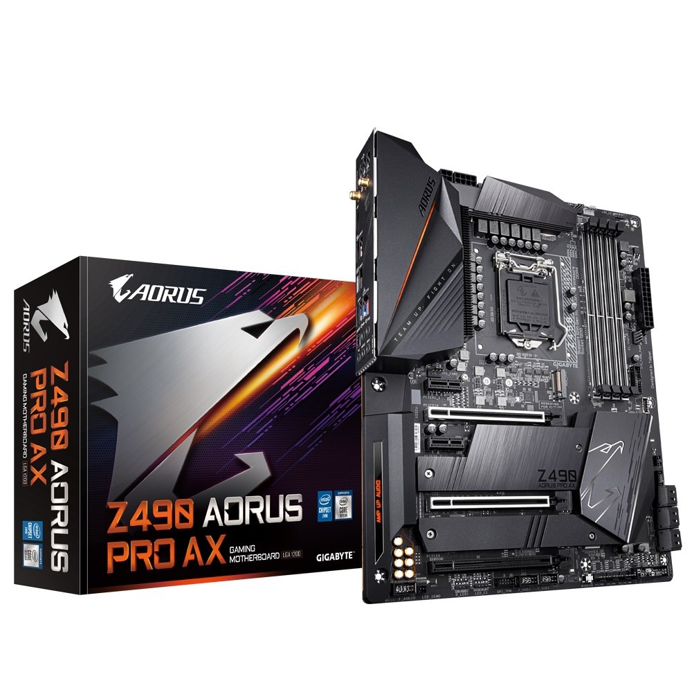 Gigabyte Z490 Aorus Pro Ax MB, 1200, 4xDDR4, 6xSATA, 2xM.2, Usb-C, Atx, 3YR