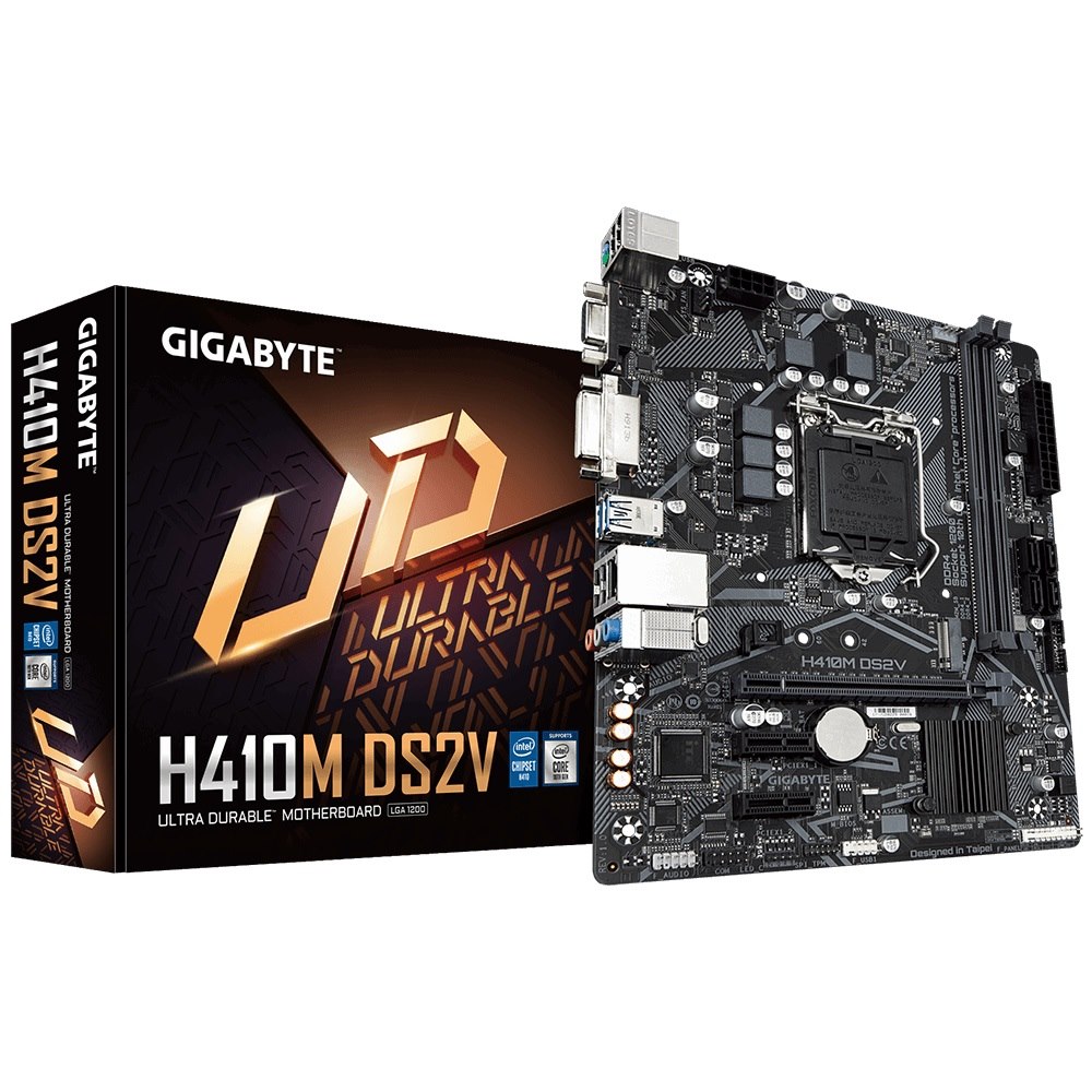 Gigabyte H410M DS2V MB, 1200, 2xDDR4, 4xSATA, 1X M.2, Usb3.2 Gen1, Uatx, 3YR