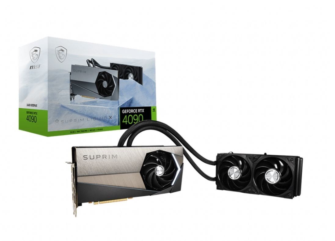 Msi nVidia GeForce RTX 4090 Suprim Liquid X 24G Video Card, Pci-E 4, GDDR6X, 3X DP1.4a, 1X Hdmi 2.1