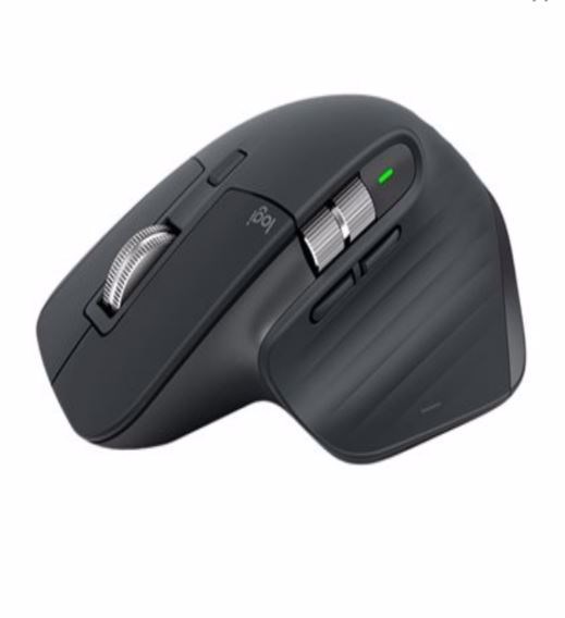 Logitech MX Master 3 Mouse - Bluetooth/Radio Frequency - USB - Darkfield - 7 Button(s) - Black