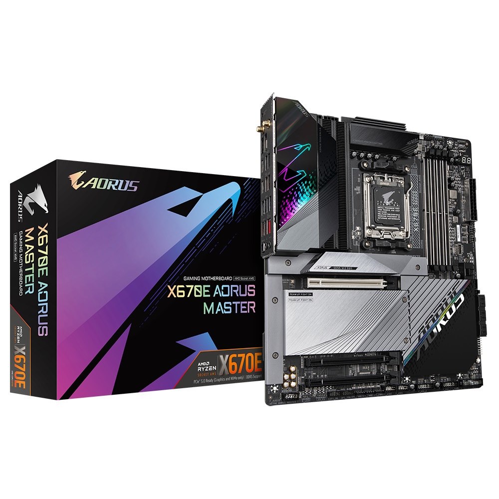 Gigabyte X670e Aorus Master MB, Am5, 4xDDR5, 6xSATA, 4xM.2, Usb3.2, Wifi 6E, E-Atx, 3Y