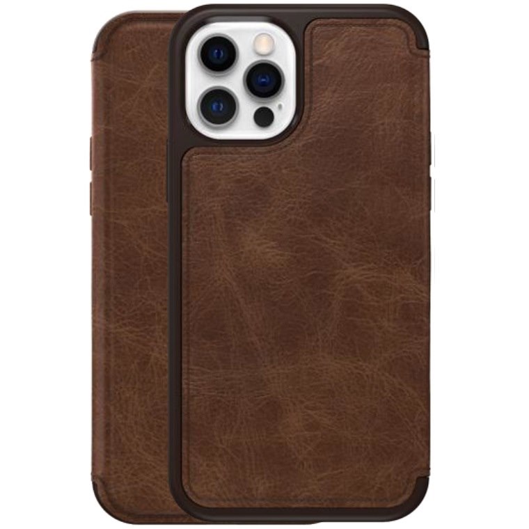 OtterBox Strada Carrying Case (Folio) Apple iPhone 15 Pro Max Smartphone, Cash, Card - Brown