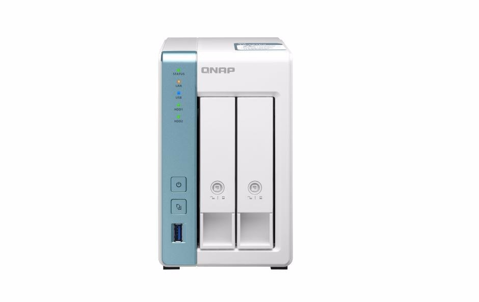 Qnap TS-231P3-2G 2 Bay Nas AnnapurnaLabs, An Amazon Company Alpine Al314, 4-Core, 1.7GHz 2GB So-Dimm DDR3 Hot-Swappable 1X 2.5GbE 3X Usb 3.2 2YRS Waty