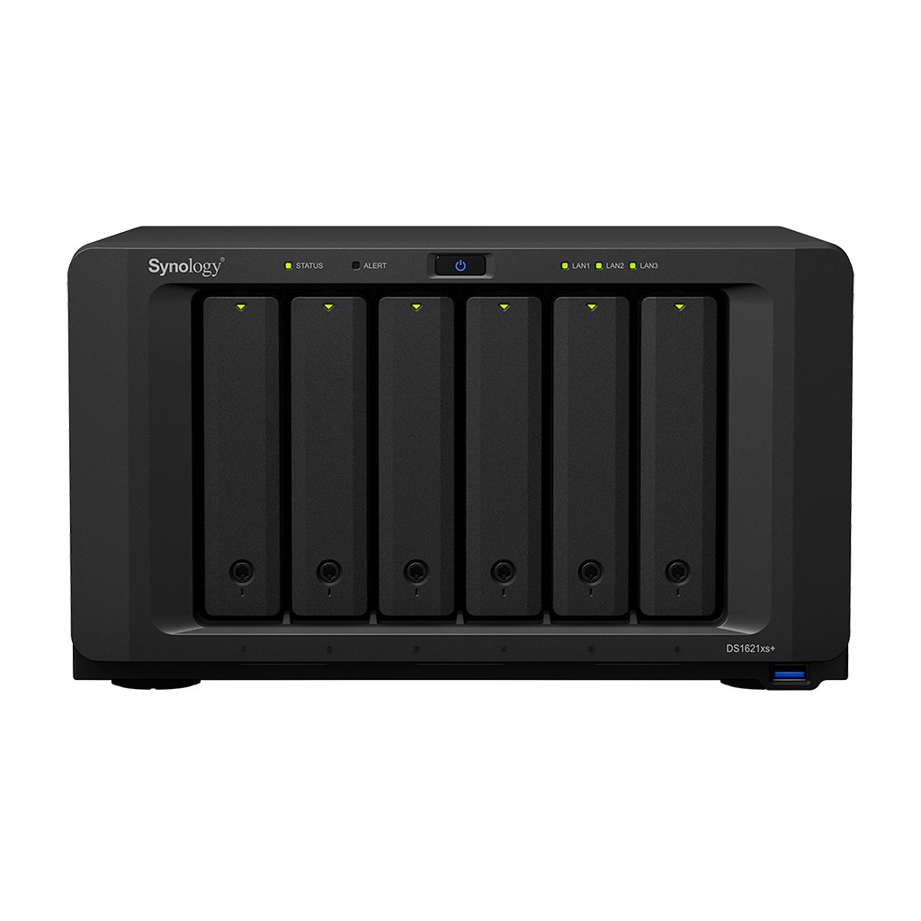 Synology DS1621xs+ 6 Bay Nas Intel® Xeon® D-1527 4-Core 2.2GHz 8 GB DDR4 Hot Swappable 3 X Usb 3.0 2x1GbE 1x10GbE 1X8-Lane X8 Slot 5 YR WTY