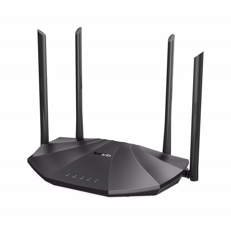 Tenda Ac19 Ac2100 Dual-Band Gigabit Wi-Fi Router, 802.11Ac, 1733Mbps/300Mbps, Mu-Mimo, 4xAntenna, Fiber