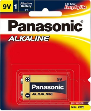 Panasonic 9V Alkaline Battery 1 Pack