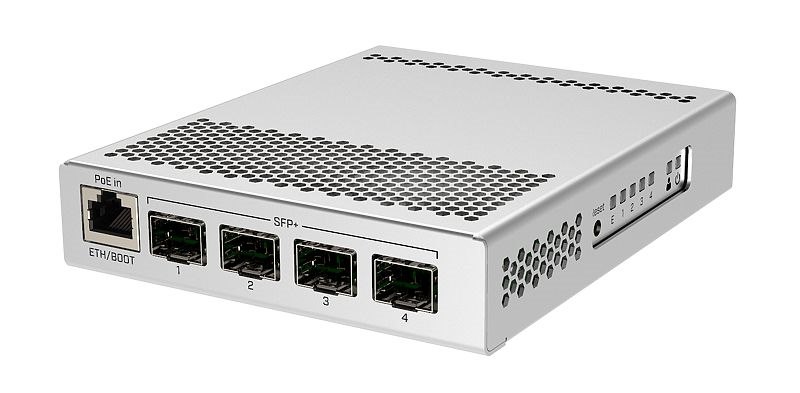 Mikrotik 5-Port Managed Switch 1 GigE Port Four SFP+ 10Gbps Ports