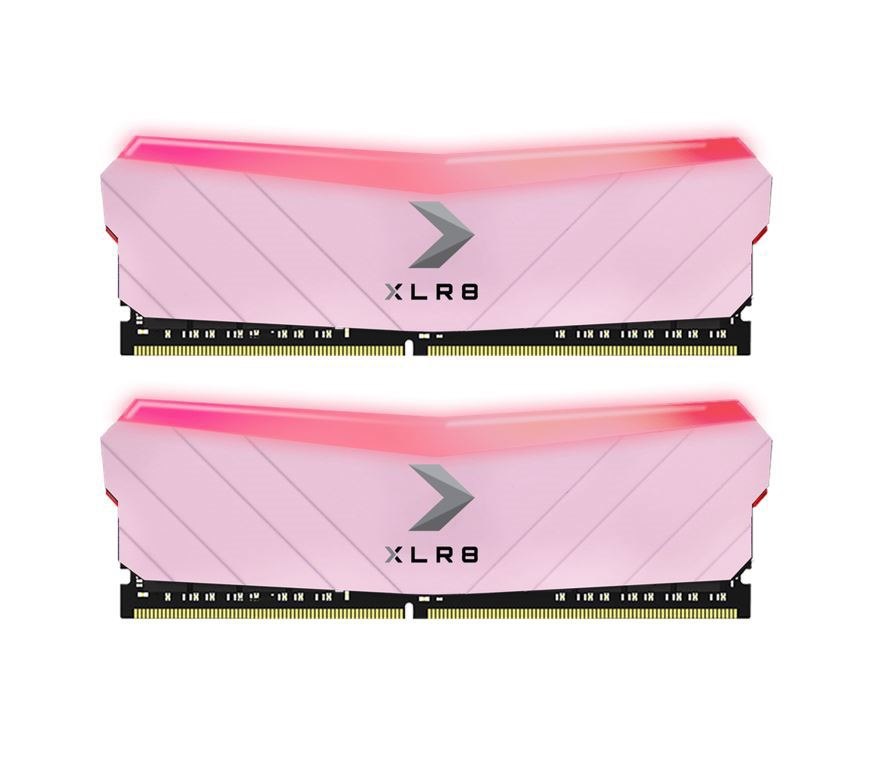 PNY XLR8 16GB (2x8GB) DDR4 Udimm 4600Mhz RGB CL19 1.5V Pink Heat Spreader Gaming Desktop PC Memory >3600MHz