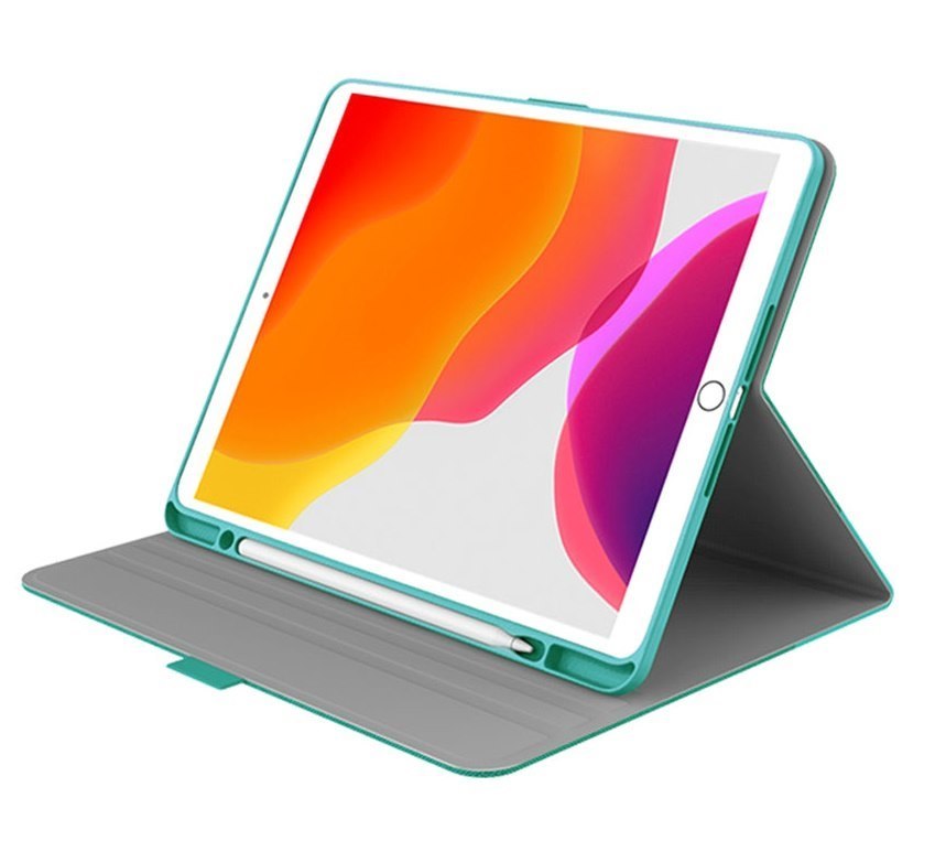 Cygnett TekView Slimline Apple iPad (10.2') (7TH, 8TH & 9TH Gen) Case With Apple Pencil Holder - Jade/Green (Cy3066tekvi), 360° Protection,Perfect Fit