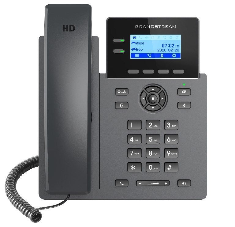 Grandstream GRP2602P Carrier Grade 2 Line Ip Phone, 4 Sip Accounts, 132X48 Backlit Screen, HD Audio, Powerable Via Poe, 5 Way Conference, 1 YR WTY