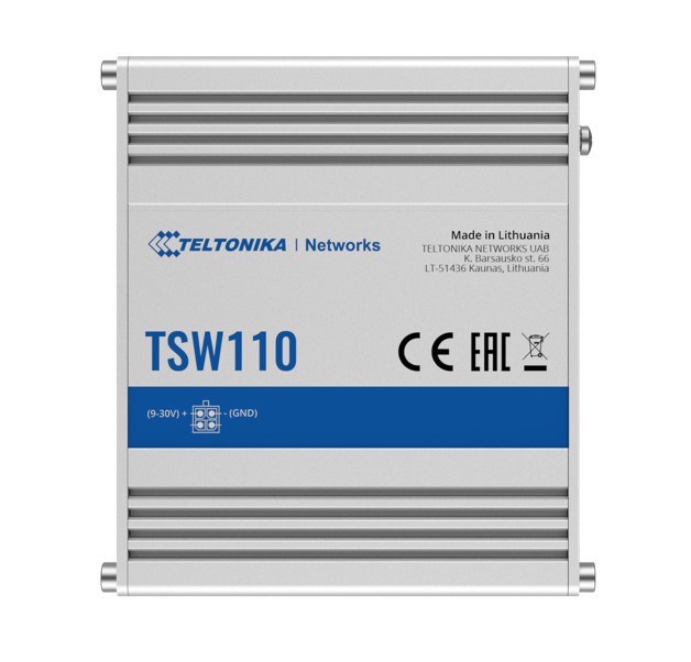 Teltonika TSW110, L2 Unmanaged Switch, Plug-N-Play