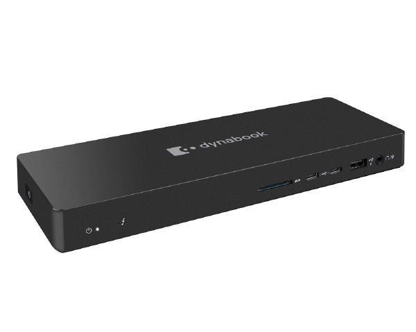Toshiba Dynabook Thunderbok 4 Dock 90W Hdmi (1), DP (2), Usb A (4), Headphone/Microphone Combo (1), Lan (1), Thunderbolt 4 Usb C (1), SD Card (1), Usb C (2)