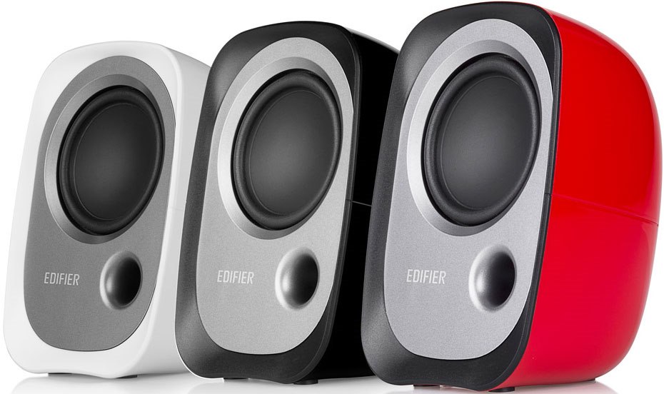 Edifier R12u Usb Compact 2.0 Multimedia Speakers System (Black)- 3.5MM AUX/USB/Ideal For Desktop,Laptop,Tablet Or Phone