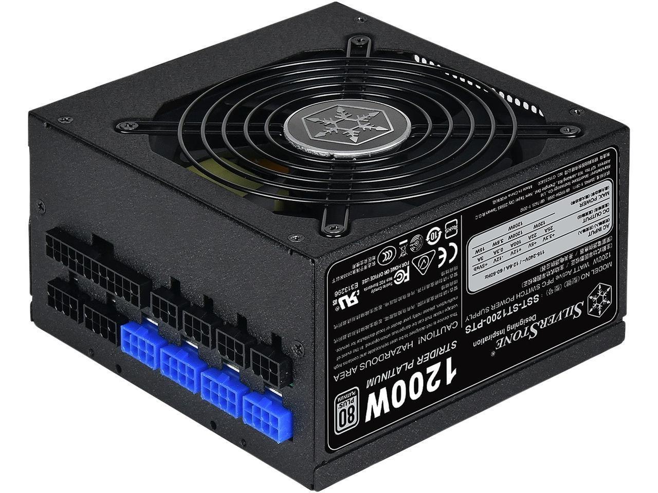 SilverStone Strider Platinum Series SST-ST1200-PTS 1200 W Atx12v V2.4 80 Plus Platinum Certified Full Modular Active PFC Power Supply