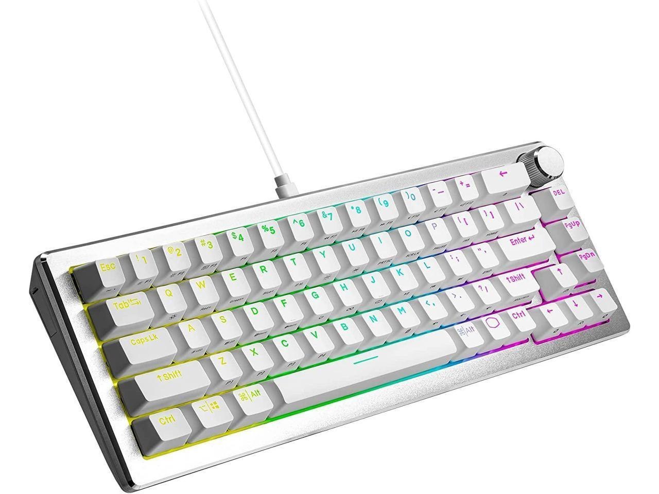 Cooler Master CK720 Hot-Swappable Mechanical Keyboard Sliver White With Kailh Box V2 Mechanical White Switch