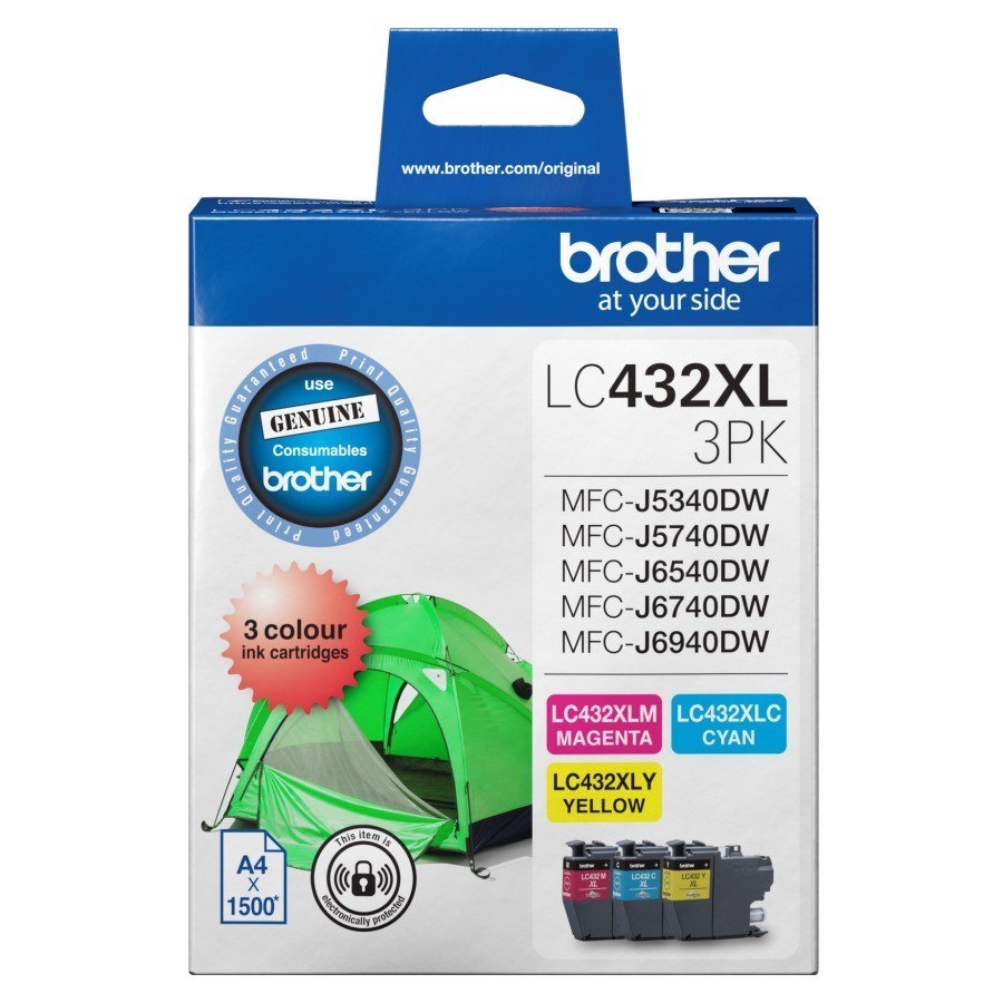 Brother LC432XLPK3 Colour Value Pack - Up To 1500 Pages