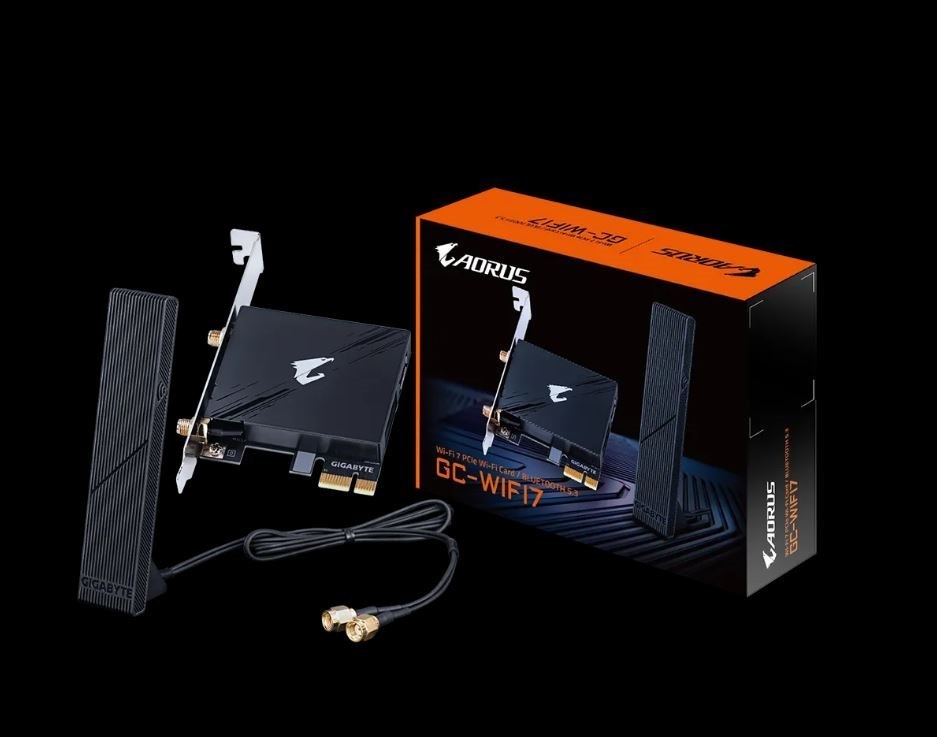 Gigabyte Wifi 7 Module PCIe Wireless Adapter, Bluetooth 5.3, Ext Ant, 1YR WTY