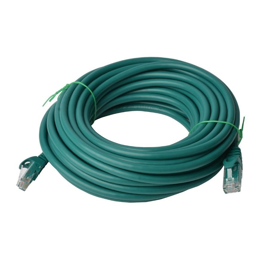 8Ware Cat6a Cable 20M - Green Color RJ45 Ethernet Network Lan Utp Patch Cord Snagless