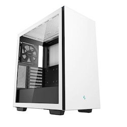 DeepCool CH510 White Mid-Tower Atx Case, Tempered Glass, 1 X 120MM Fan, 2 X 3.5' Drive Bays, 7 X Expansion Slots