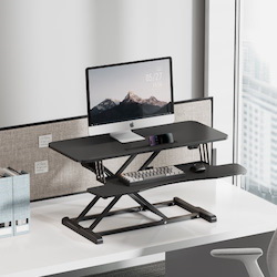 Brateck Cost-Effective Electric X-Lift Desk Converter 950X615X156~480MM Up To 20KG