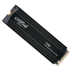 Crucial T705 1TB Gen5 NVMe SSD Heatsink - 13600/10200 MB/s R/W 600TBW 1400K IOPs 1.5M HRS MTTF DirectStorage For Intel 14TH Gen & Amd Ryzen 7000