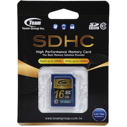 Team Group Memory Card SDHC 16GB, Class 10, 16MB/s Write*, Lifetime Warranty