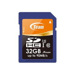 Team Xtreme SDHC 32GB Uhs-1 U3 (Read 90MB/s, Write 45MB/s)