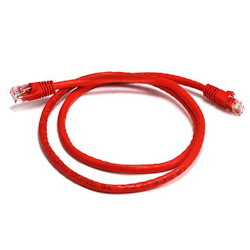 8Ware Cat 6A Utp Ethernet Cable, Snagless - 0.25M (25CM) Red
