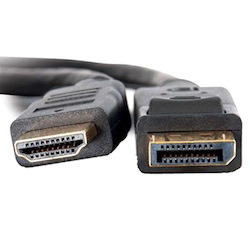8WARE DisplayPort/HDMI Audo/Video Cable 2 m DisplayPort/HDMI A/V Cable for Audio/Video Device, TV, Projector, Notebook