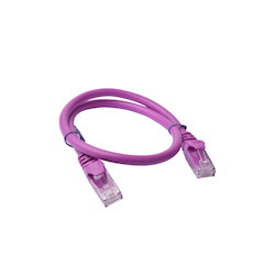 8Ware Cat 6A Utp Ethernet Cable, Snagless&#160; - 0.25M (25CM) Purple
