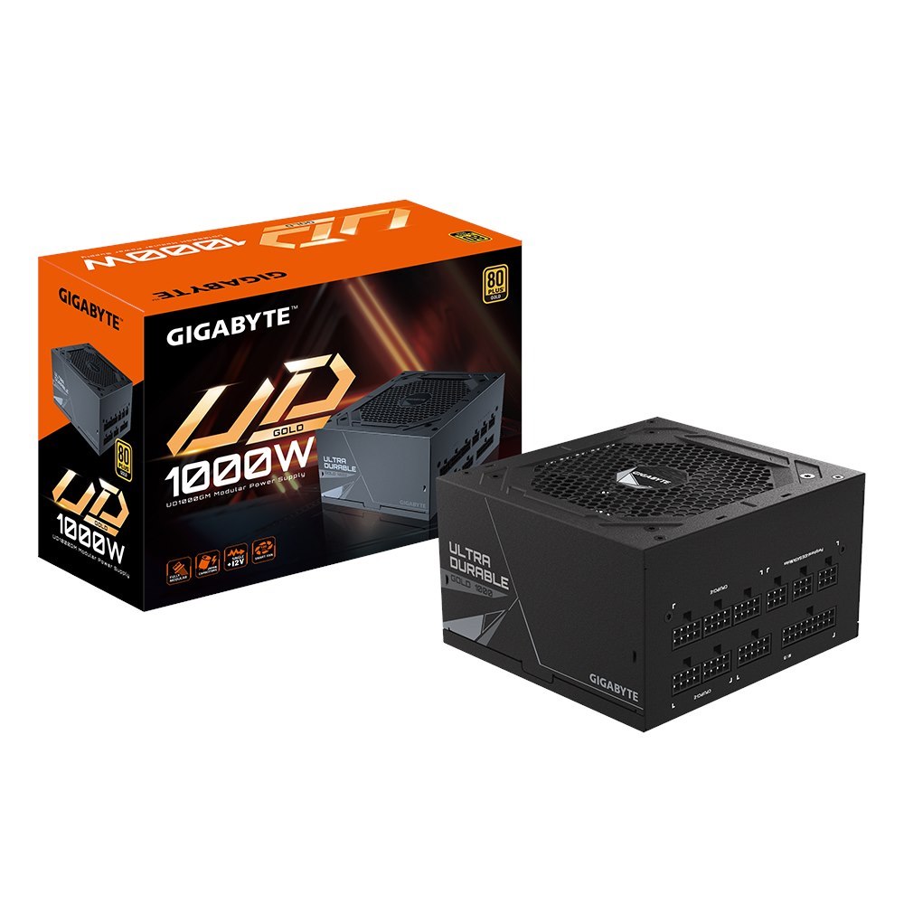 Gigabyte Ud1000gm Aorus Power Supply, 1000W, 80 Plus Gold, Modular, 10YR WTY