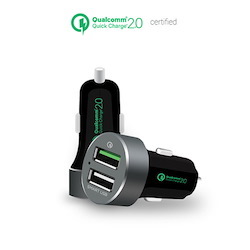 Mbeat® QuickBoost S Dual Port Qualcomm Certified Quick Charge 2.0 And Smart Usb Car Charger