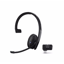 Sennheiser Epos | Sennheiser Adapt 231 On-Ear, Single-Sided Bluetooth© Headset With Usb-C Dongle, Uc Optimised And Microsoft Teams Certified, Noise-Canceling Mic