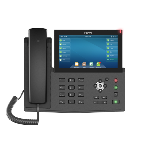 Fanvil X7 - 20 Line Ip Phone, 7" 800 X 480 Touch LCD, 106 DSS Key, Build-In BT, Dual 1000Mbps Eth Port