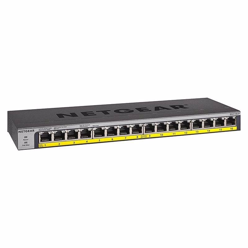 Netgear 16-Port PoE+ Gigabit Unmanaged Switch, ProSAFE® Lifetime WTY