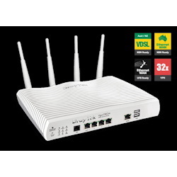DrayTek Vigor2862ac Multi Wan Firewall Router Vdsl2/Adsl2+ Gigabit 3G/4G Usb Wan Port Load Balance Fail-Over 4xGiga LANs CSM 32xVPNs ~Mod-Dv2860ac