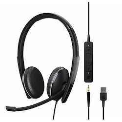 Sennheiser Epos | Sennheiser Adapt 165T Usb Ii On-Ear, Double-Sided Usb-A Headset, 3.5 MM Jack And Detachable Usb Cable With In-Line Call Control
