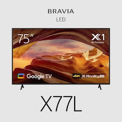 Sony Bravia X77L TV 75" Entry 4K (3840 X 2160), HDR10, HLG, Android TV, Google TV