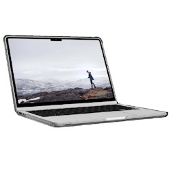 Uag [U] Lucent Apple MacBook Air 2022 Case - Ice/Black (134008114340), Drop+ Military Standard,Co-Mold Design, Airsoft Corners, Hinged,Easy-grip,slim
