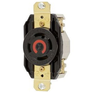 Hubbell Twist-Lock 174; Receptacle, Single, Flush, 30A, 3