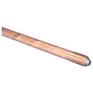 Erico Eritech 174; Ground Rod, Threaded, Copper-Bonded