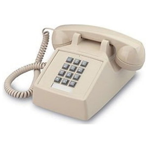 Cortelco Basic Model 2500 Desk Telephone, Ash