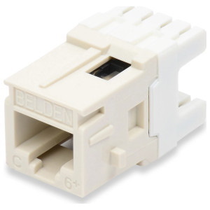 Belden Mdvo Style Cat 6 Modular Jack, Almond